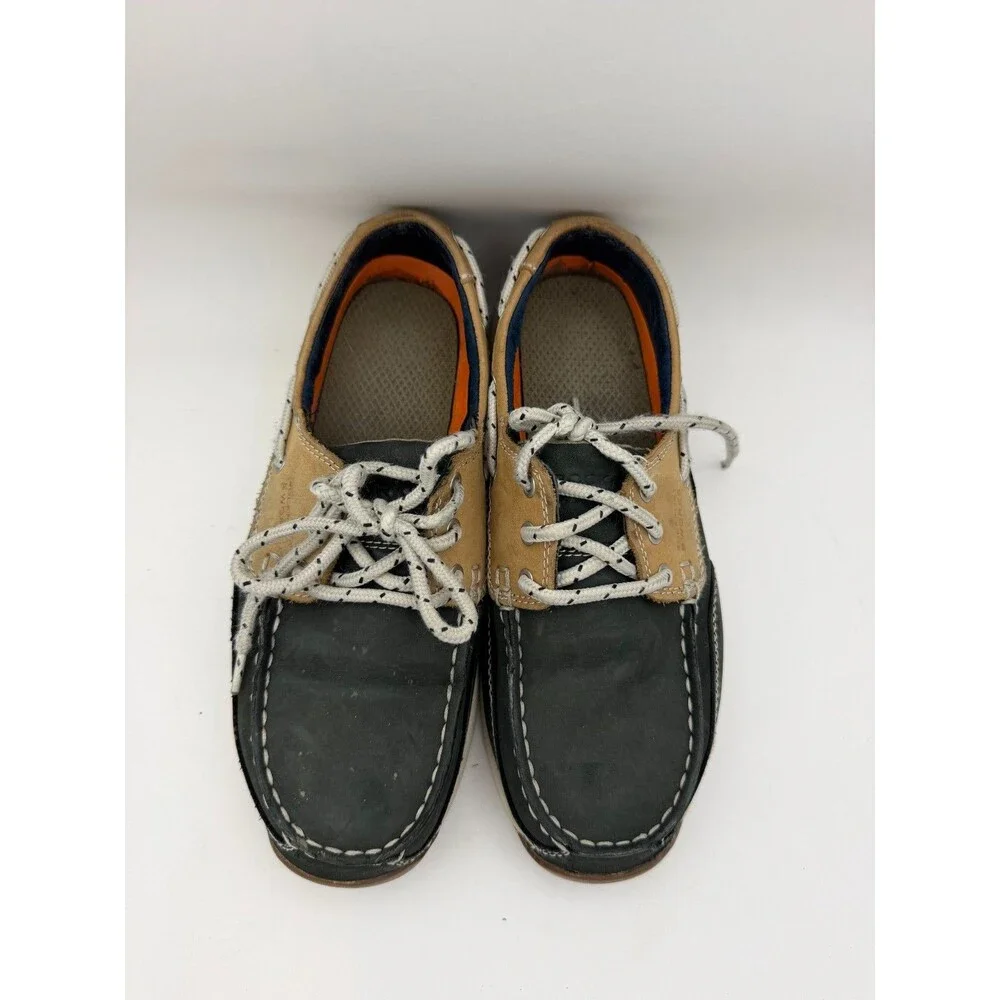 Rockport Works Steel Toe Boat Shoes Men's 9M Brown Leather ASTM F2413 RK670